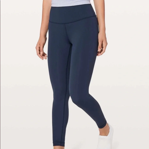 Lululemon Wunder Under Hi-Rise 7/8 Tight 25" True Navy Yoga Pants Leggings Sz 4